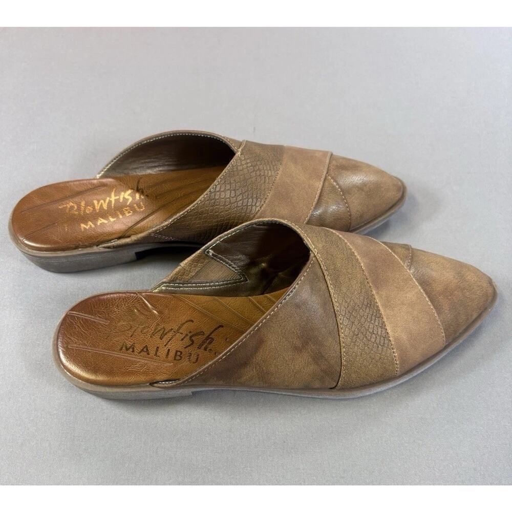 Blowfish Malibu Hazel Mule Shoes Womens Size 8 M Brown Textured Slip On Heeled - Picture 6 of 8